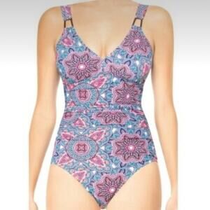 Love Your ASSETS by Sara Blakey SPANX Mandala Print One Piece Swimsuit size XL